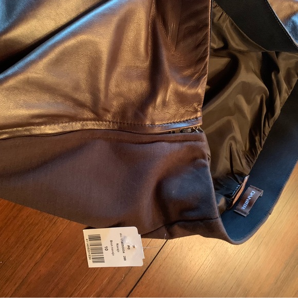 Danier Leather Chocolate Italian Leather Pants size 10 - Picture 2 of 6